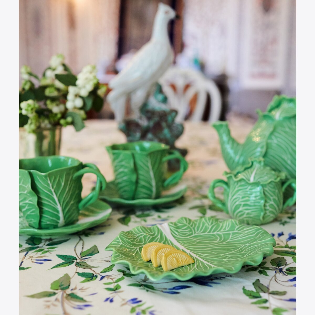 Lettuce Ware & Lemon Side Plate-Green 6 Lettuce Ware & Lemon Side Plate-Green