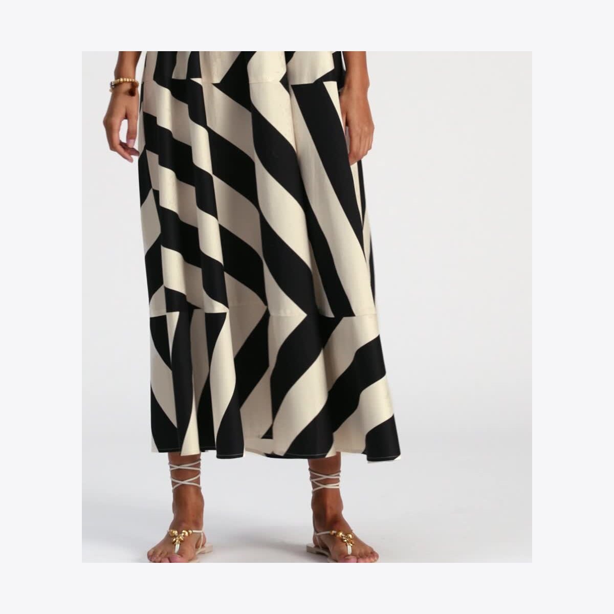 Wide Stripe Long Dress-Wide Summer Stripe 11 Wide Stripe Long Dress-Wide Summer Stripe