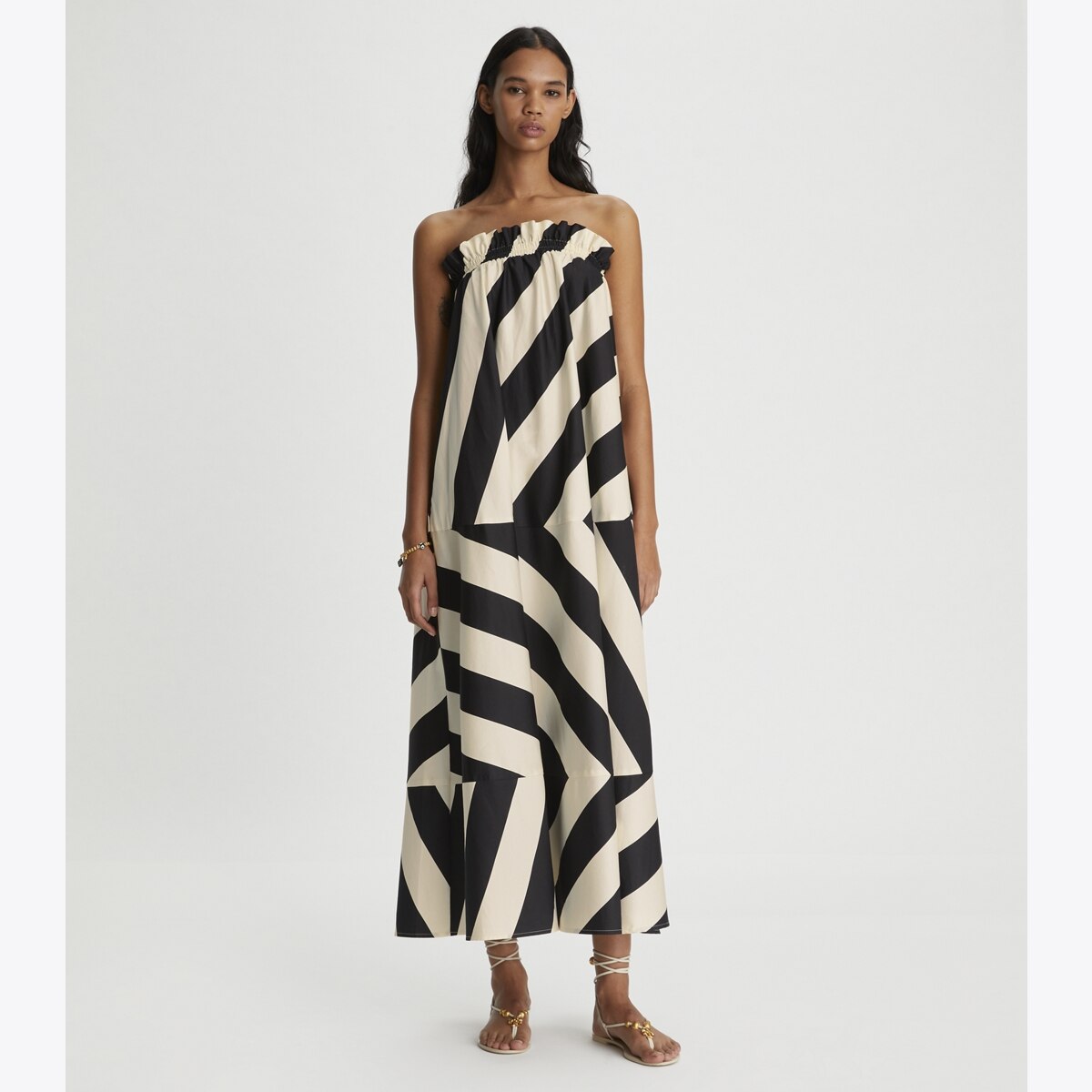 Wide Stripe Long Dress-Wide Summer Stripe 9 Wide Stripe Long Dress-Wide Summer Stripe
