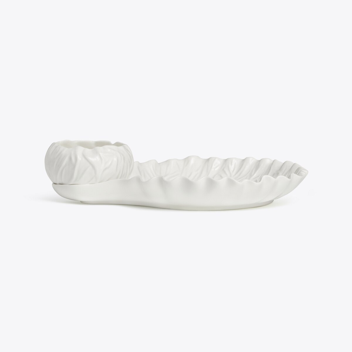 Lettuce Ware Crudité Dish-White 5 Lettuce Ware Crudité Dish-White