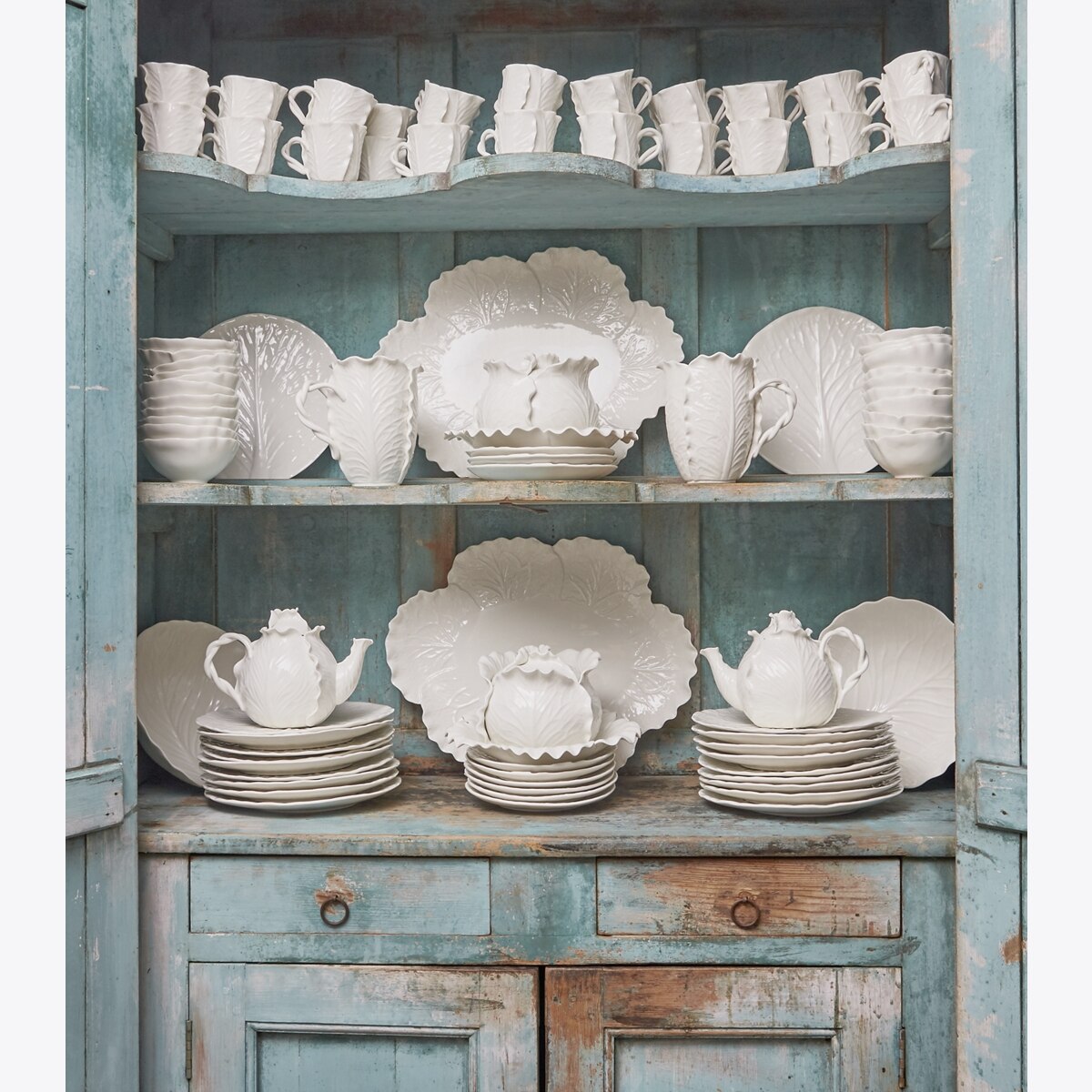 Lettuce Ware Crudité Dish-White 6 Lettuce Ware Crudité Dish-White