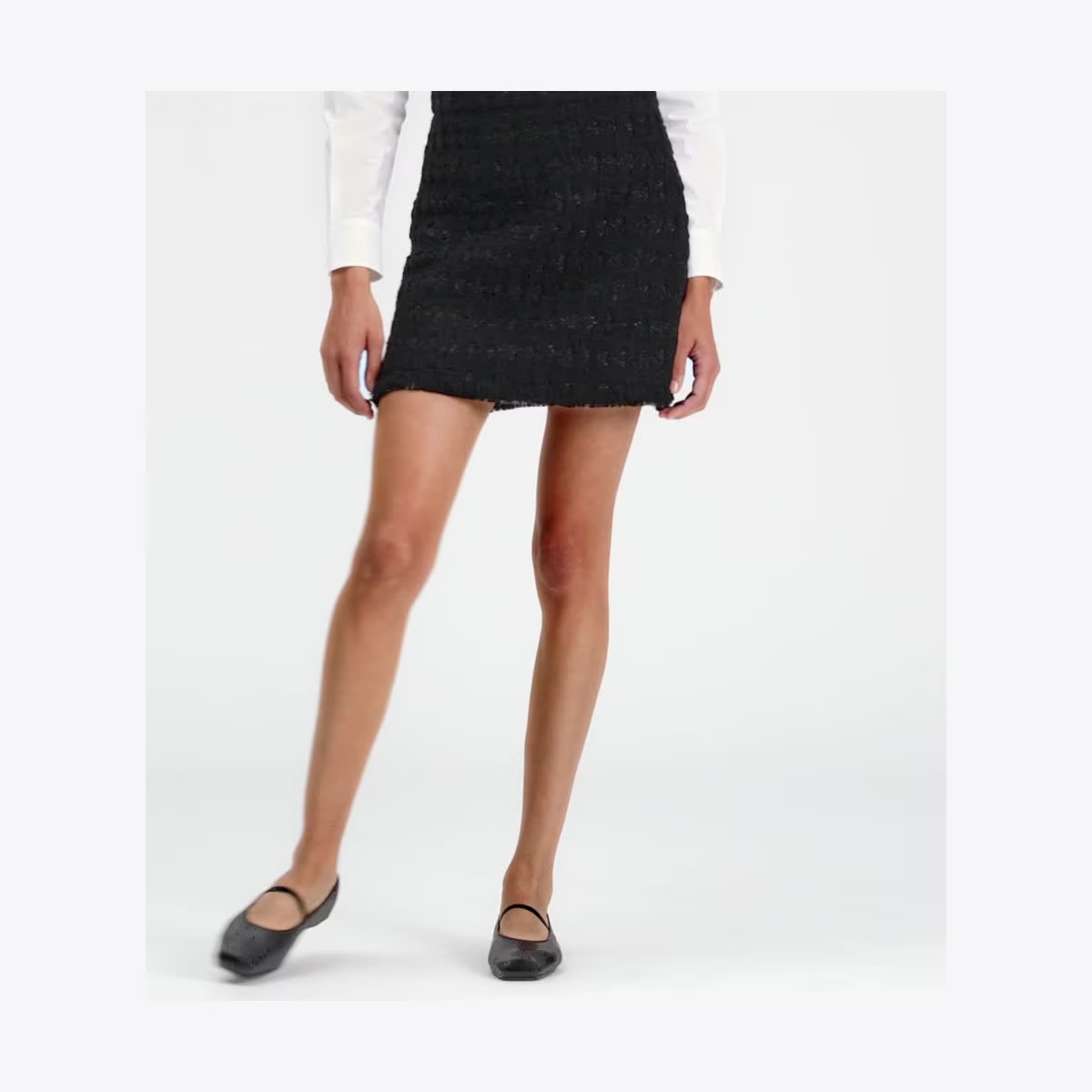 Tinsel Tweed Mini Skirt-Black 10 Tinsel Tweed Mini Skirt-Black