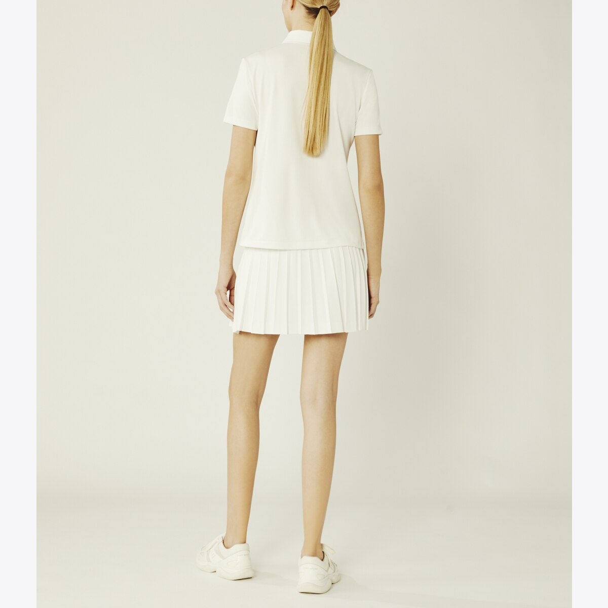 Tech Piqué Ruffle Polo-Snow White 14 Tech Piqué Ruffle Polo-Snow White