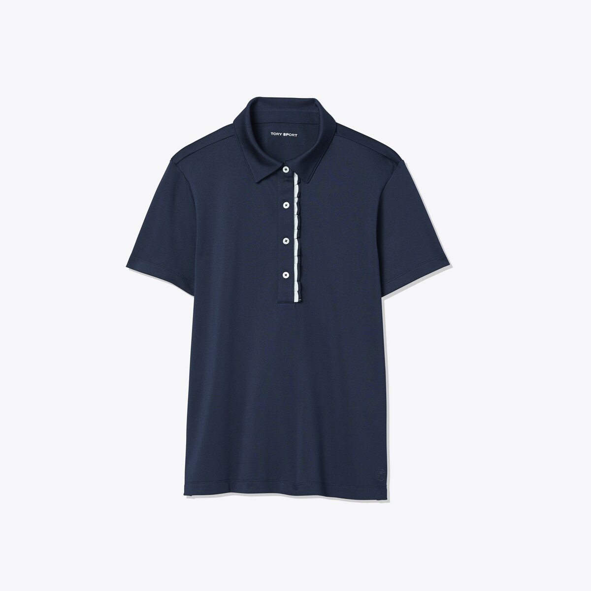 Tech Piqué Ruffle Polo-Snow White 17 Tech Piqué Ruffle Polo-Snow White