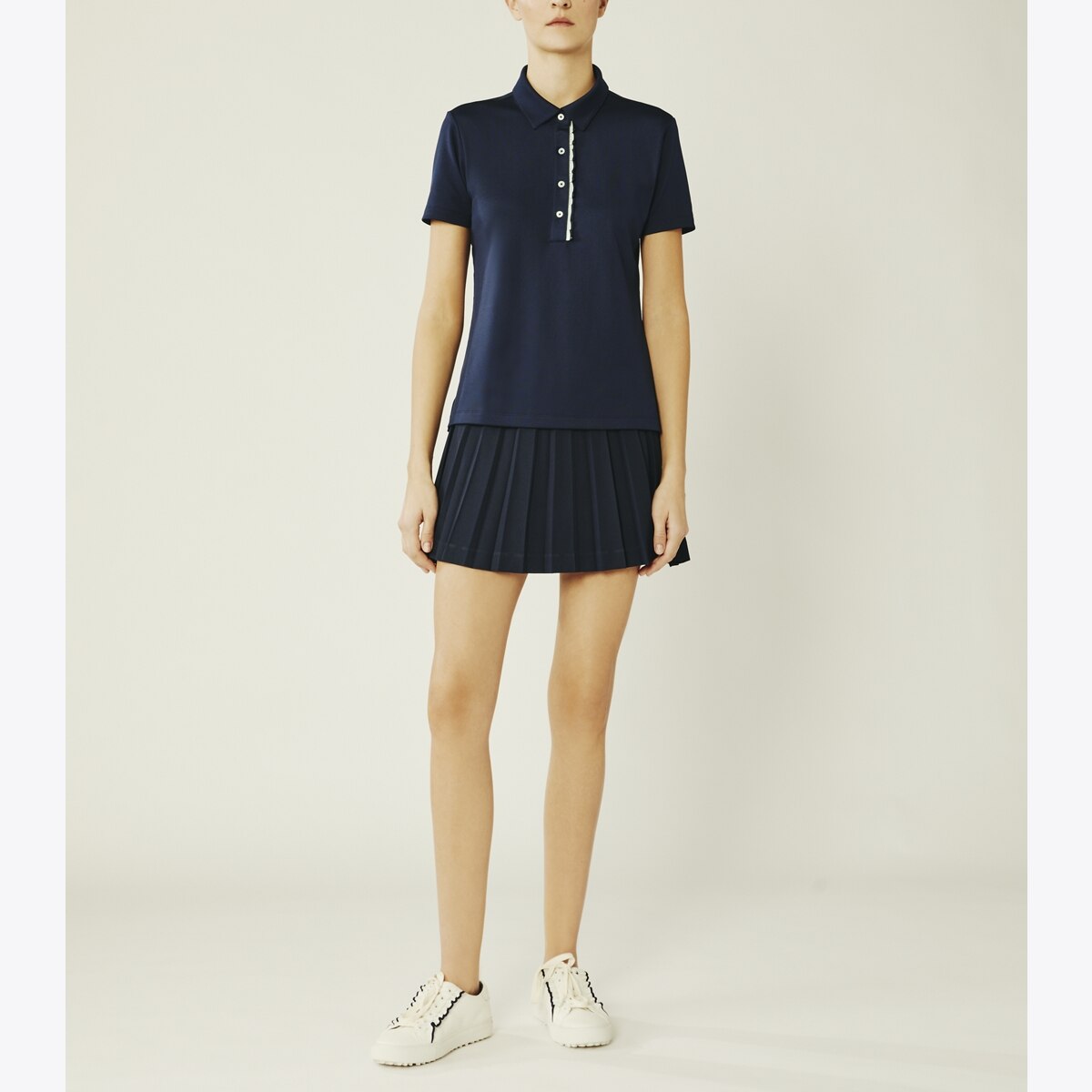 Tech Piqué Ruffle Polo-Snow White 19 Tech Piqué Ruffle Polo-Snow White