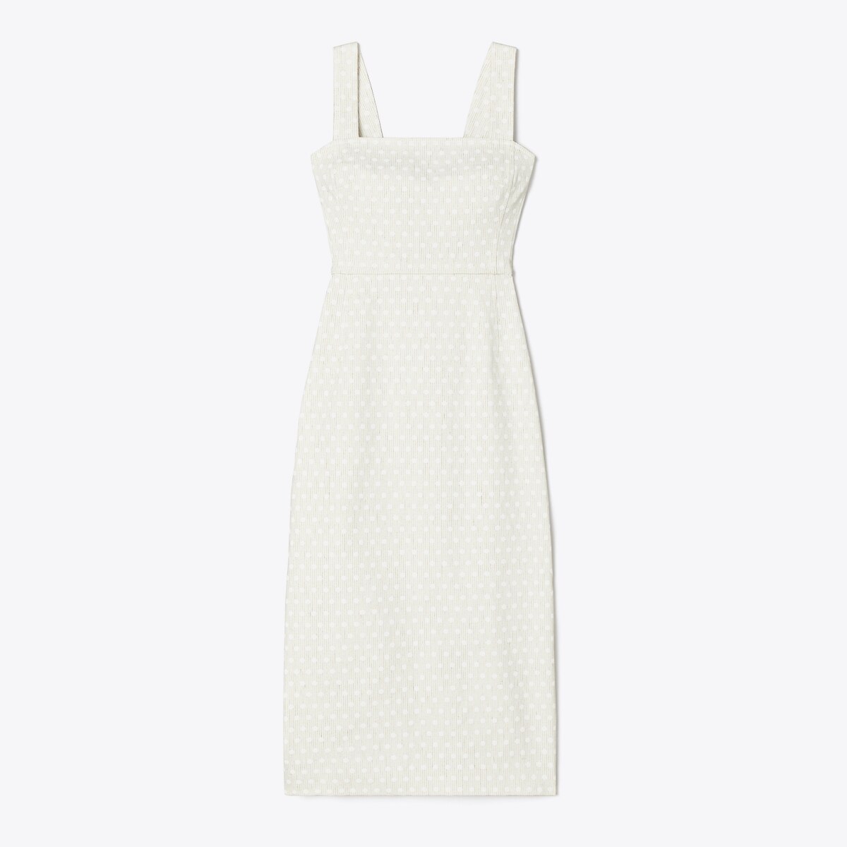 Printed Linen Dress-White Polka Dot 1 Printed Linen Dress-White Polka Dot