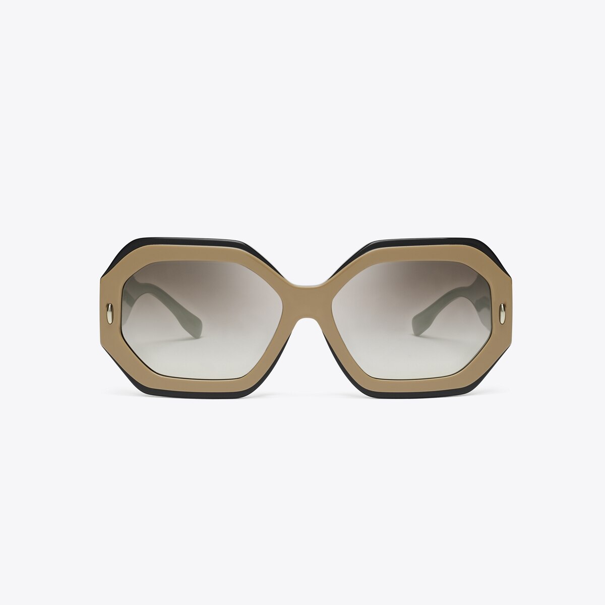 Miller Geometric Sunglasses-NAVY/BEIGE/CLEAR GRAD MIRROR SILVER