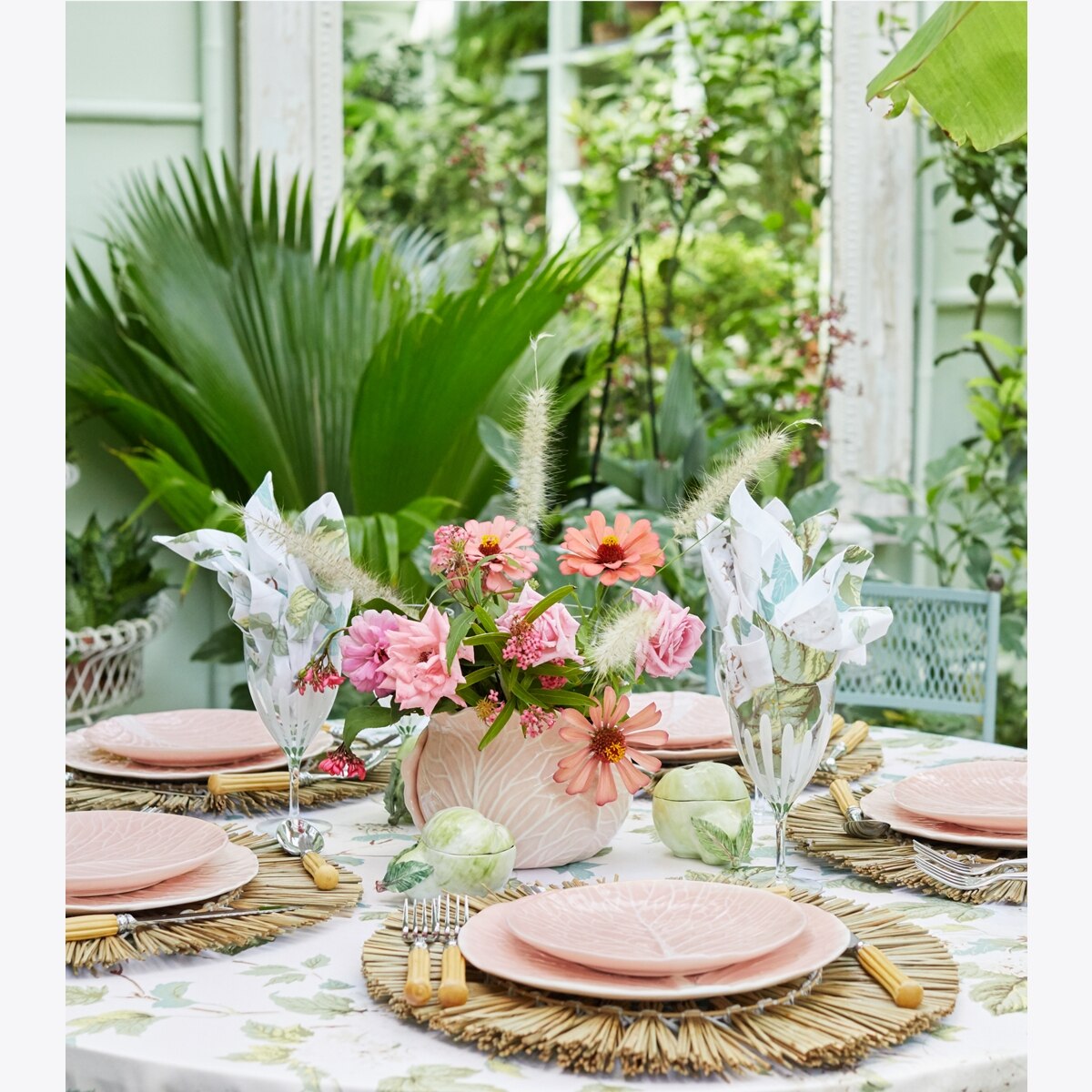 Lettuce Ware Dinner Plate, Set of 2-Pale Pink 12 Lettuce Ware Dinner Plate, Set of 2-Pale Pink