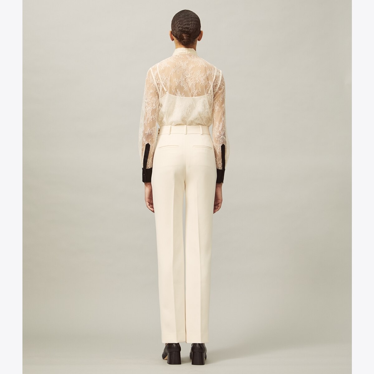 Chantilly Lace Bow Blouse-New Ivory 9 Chantilly Lace Bow Blouse-New Ivory