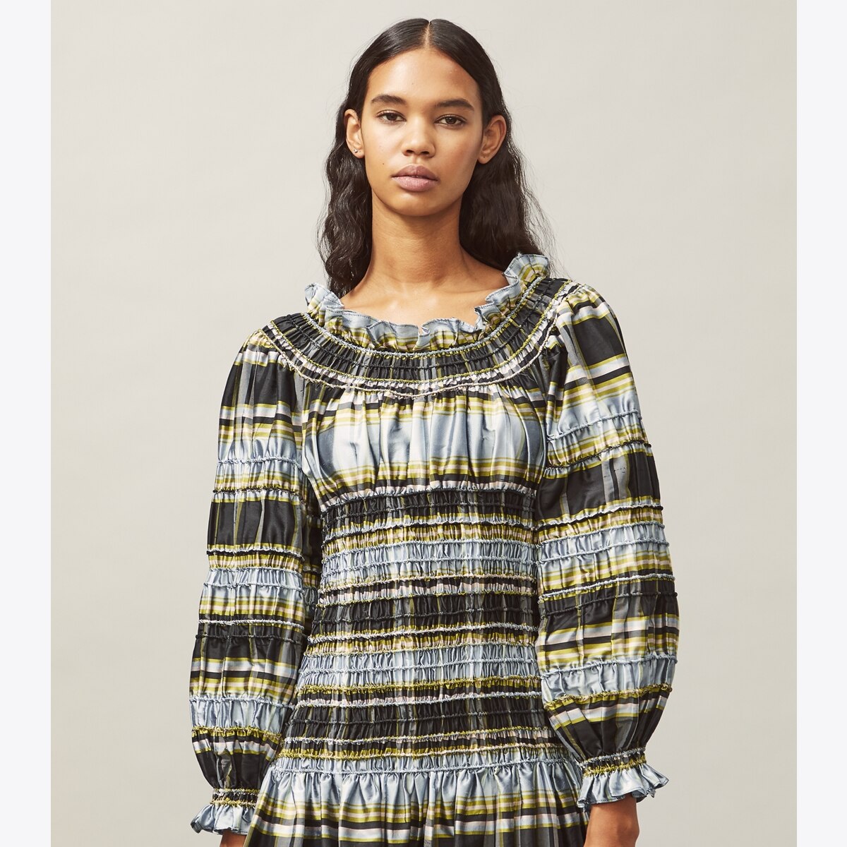 Corded Madras Dress-Madras Silk Dupioni 11 Corded Madras Dress-Madras Silk Dupioni