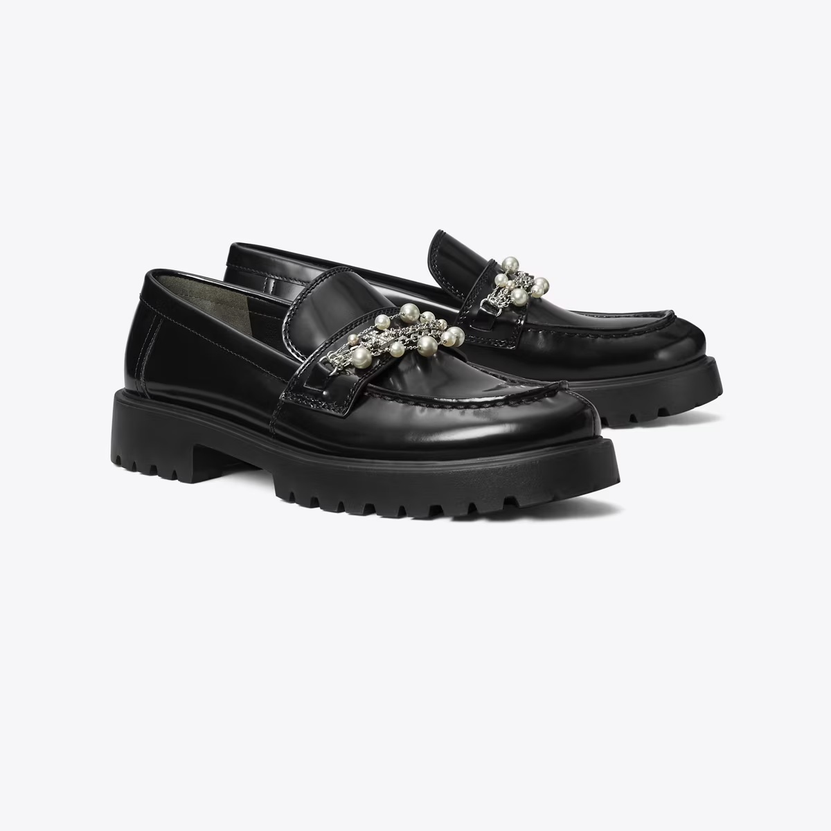 Embellished Classic Lug Loafer-PERFECT BLACK 1 Embellished Classic Lug Loafer-PERFECT BLACK