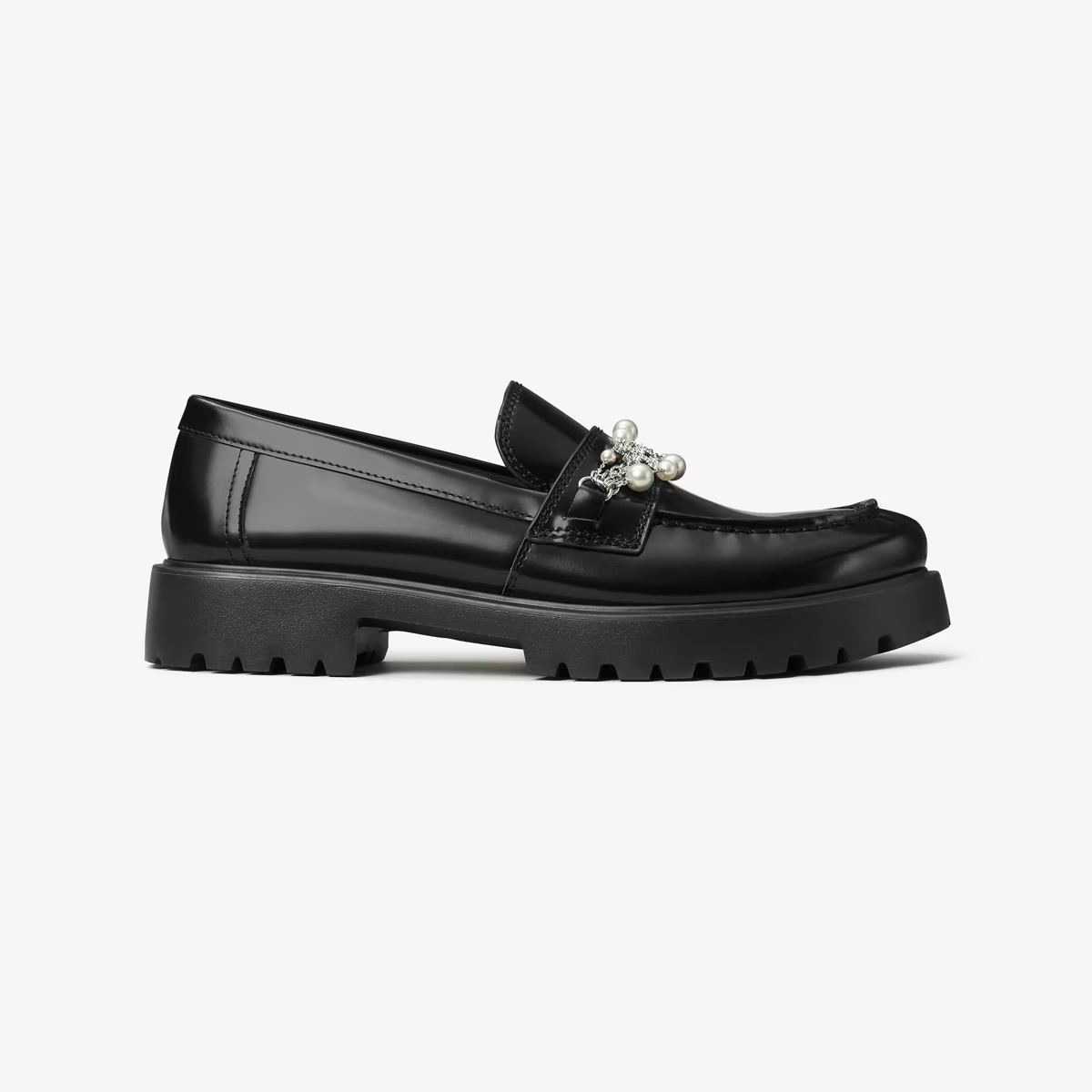Embellished Classic Lug Loafer-PERFECT BLACK 10 Embellished Classic Lug Loafer-PERFECT BLACK