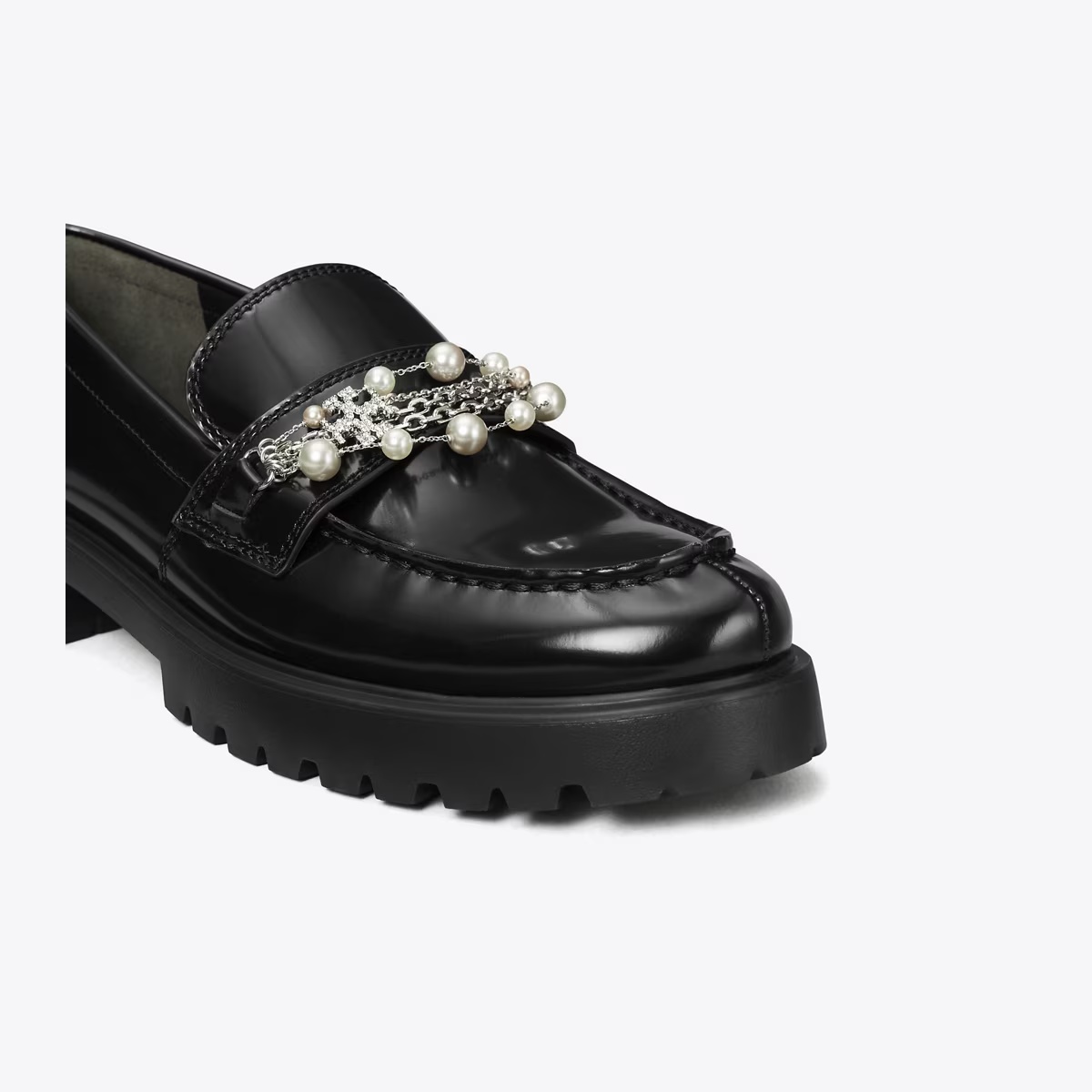 Embellished Classic Lug Loafer-PERFECT BLACK 11 Embellished Classic Lug Loafer-PERFECT BLACK