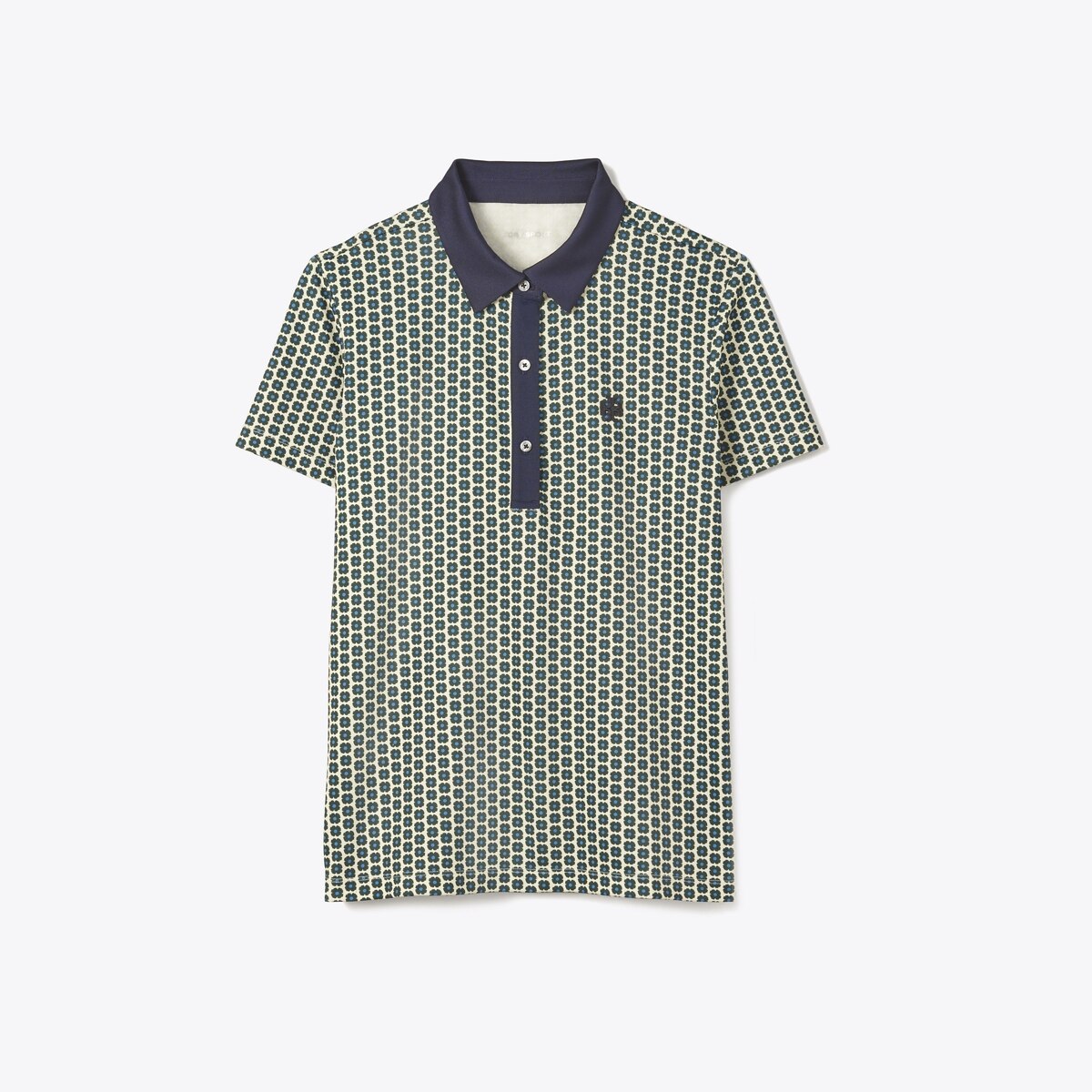 Printed Tech Piqué Polo-Conifer Poppy Seed 1 Printed Tech Piqué Polo-Conifer Poppy Seed