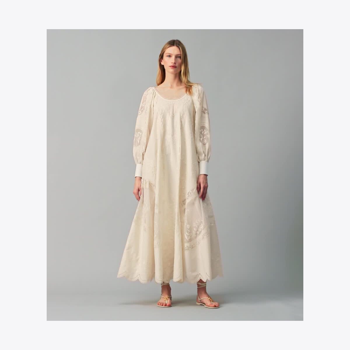 Embroidered Poplin Dress-NEW IVORY 9 Embroidered Poplin Dress-NEW IVORY