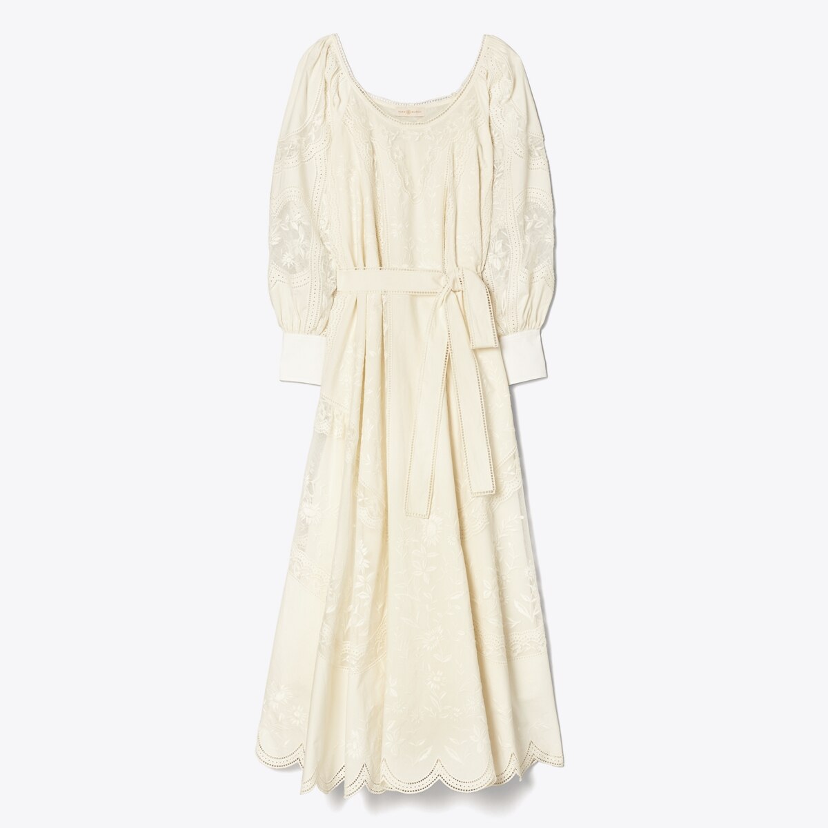 Embroidered Poplin Dress-NEW IVORY 1 Embroidered Poplin Dress-NEW IVORY