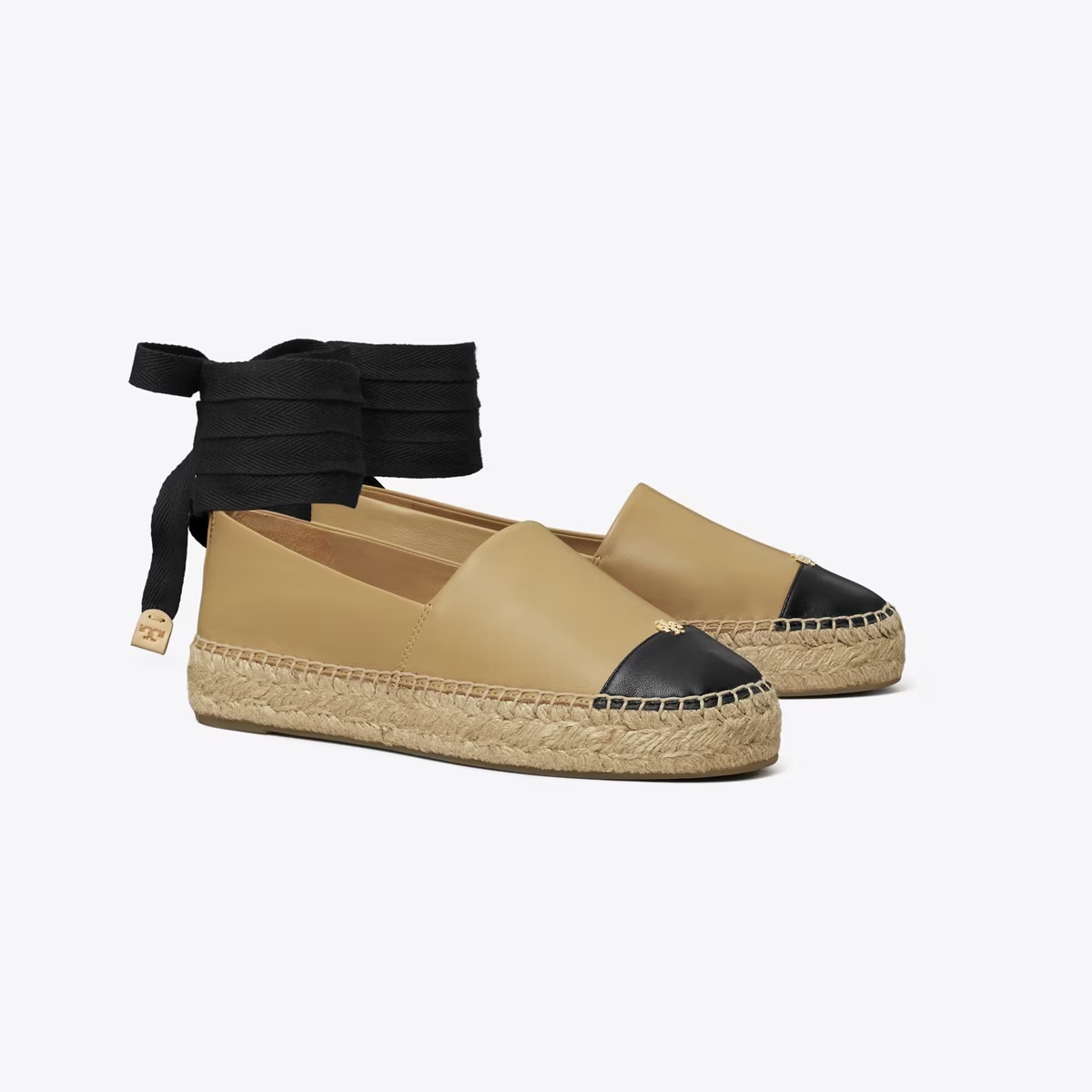 Cap-Toe Espadrille-GINGER SHORTBREAD / PERFECT BLACK