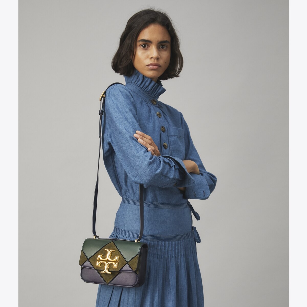 Eleanor Small Bag-Tory Navy / Pine Tree 8 Eleanor Small Bag-Tory Navy / Pine Tree
