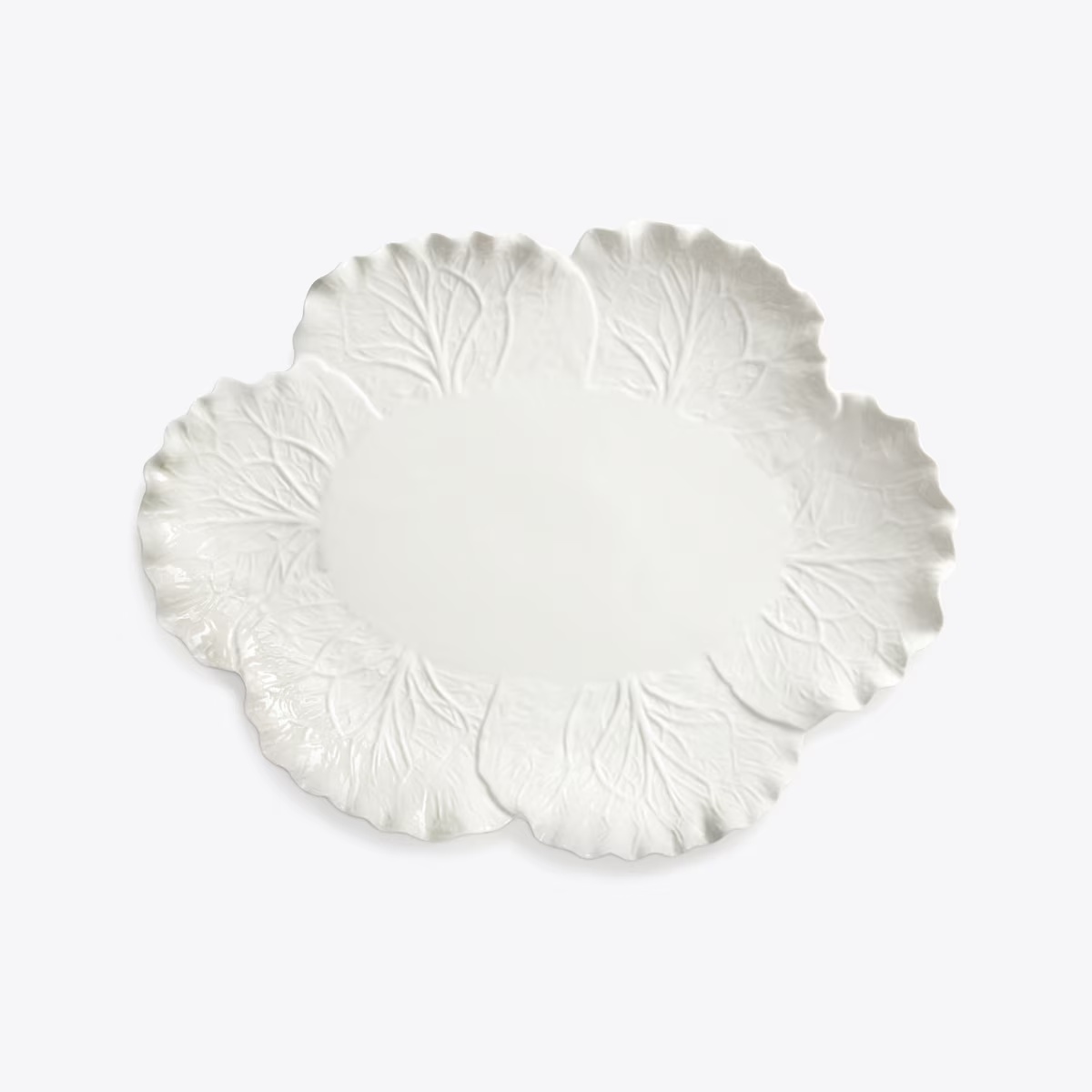 Lettuce Ware Oval Serving Platter-White 1 Lettuce Ware Oval Serving Platter-White